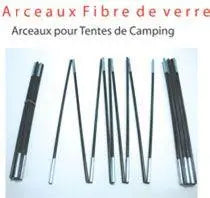 Arceaux fibre de verre Ø 9.5 to 12.5 mm – pour tentes de camping - FREETIME