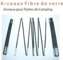 Arceaux fibre de verre Ø 9.5 to 12.5 mm – pour tentes de camping - FREETIME