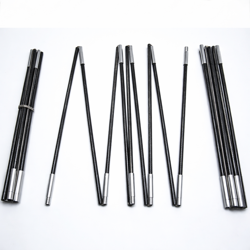Fiberglass tent poles Ø 9.5 to 12.5 mm