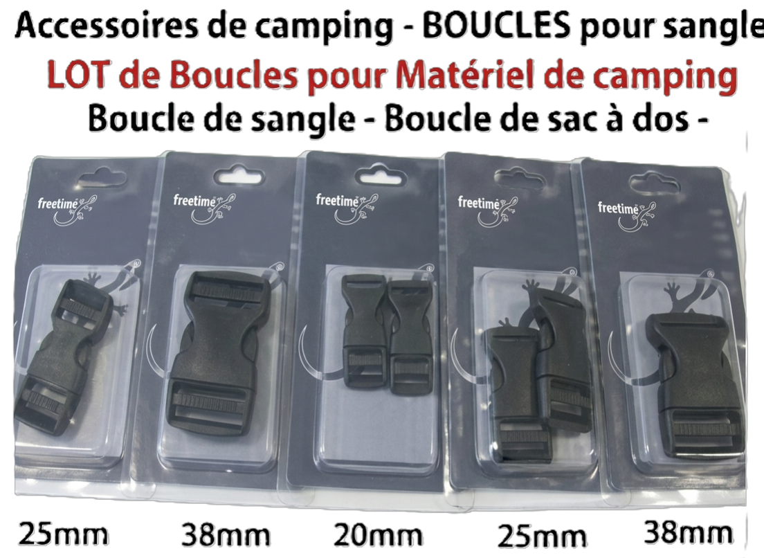 Set of 7 Buckles – For Backpacks, Tents and Sleeping Bags