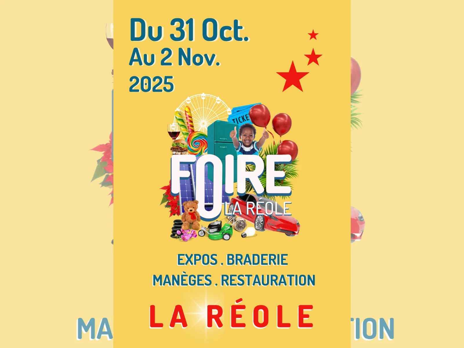 Freetime at the La Réole Fair from October 31st to November 2nd, 2025