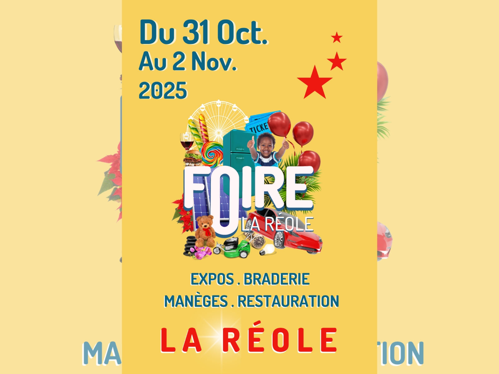 Freetime à la Foire de La Réole du 31 octobre au 2 novembre 2025
