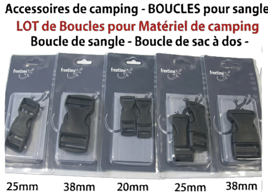 Set of 7 Buckles – For Backpacks, Tents and Sleeping Bags