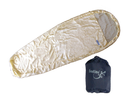 DRAP DE SOIE - Drap en Soie Synthétique pour Sac de Couchage - FREETIME