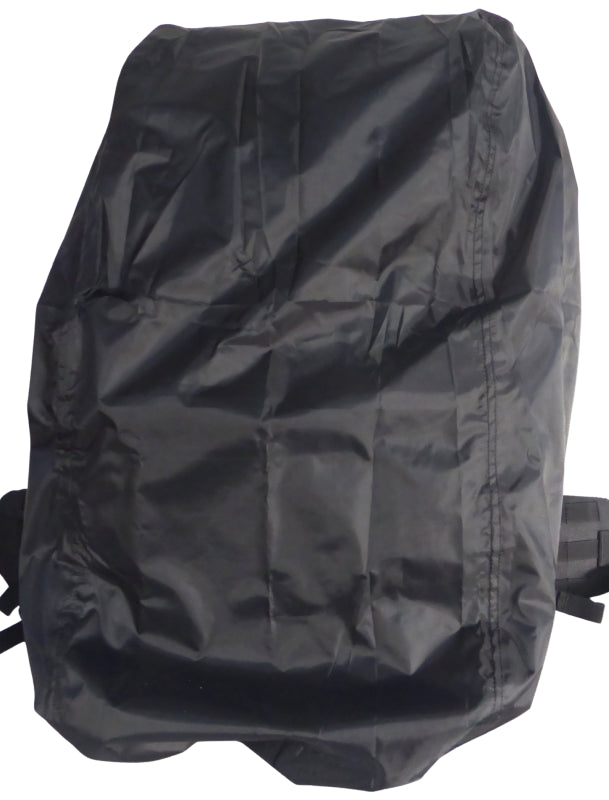 Sac d'évacuation Auroch 55 litres dans sa housse de pluie noire