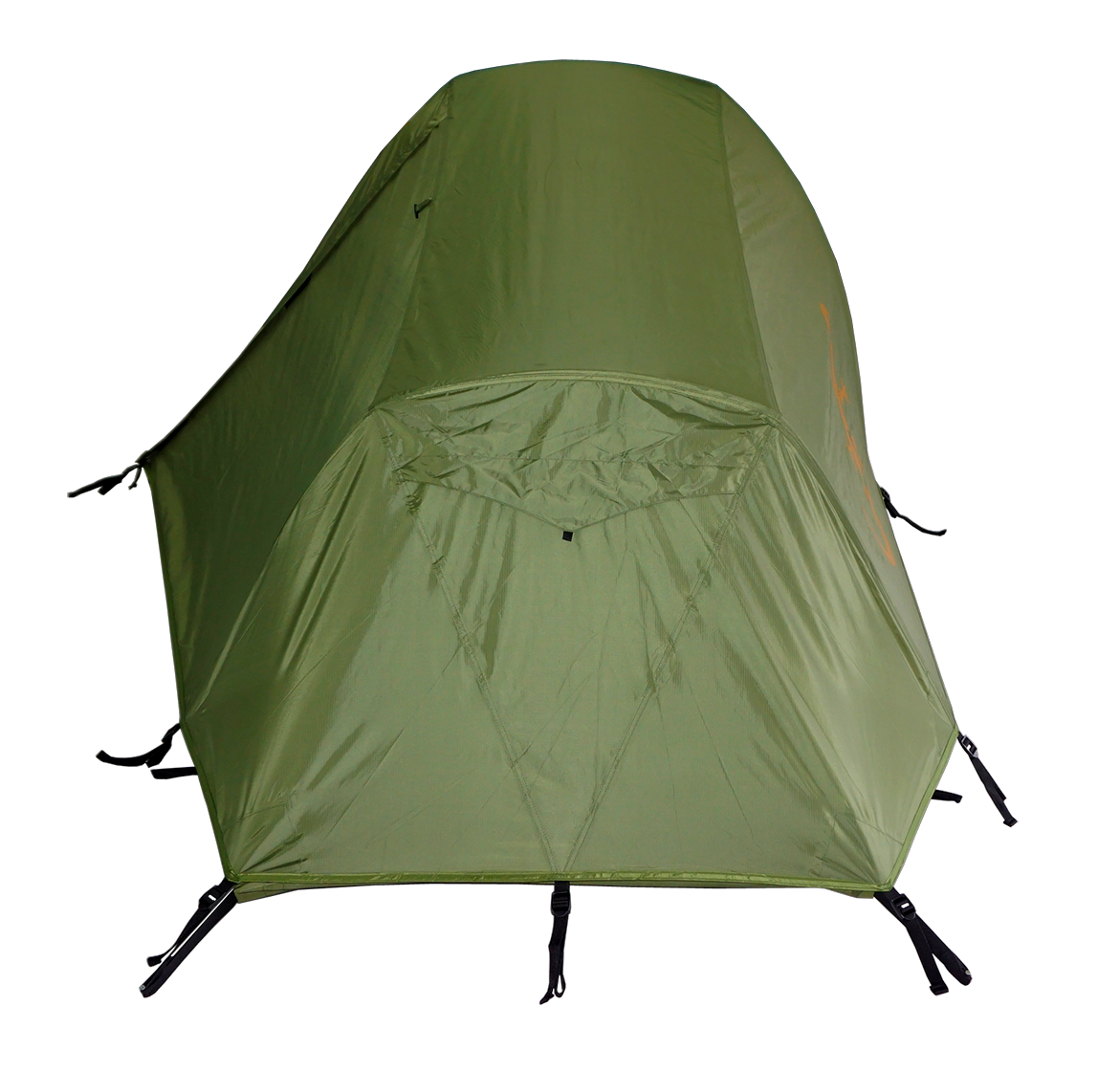 Tente de trek 2 personnes Raidlite 2 DLX, marque Freetime, vue de dos. Couleur verte.