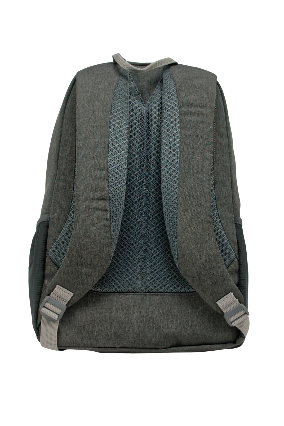 Sac à dos Freetime, modèle City G, capacité 18 litres, gris foncé, vue sur le dos et les bretelles moussées ultra confort.
