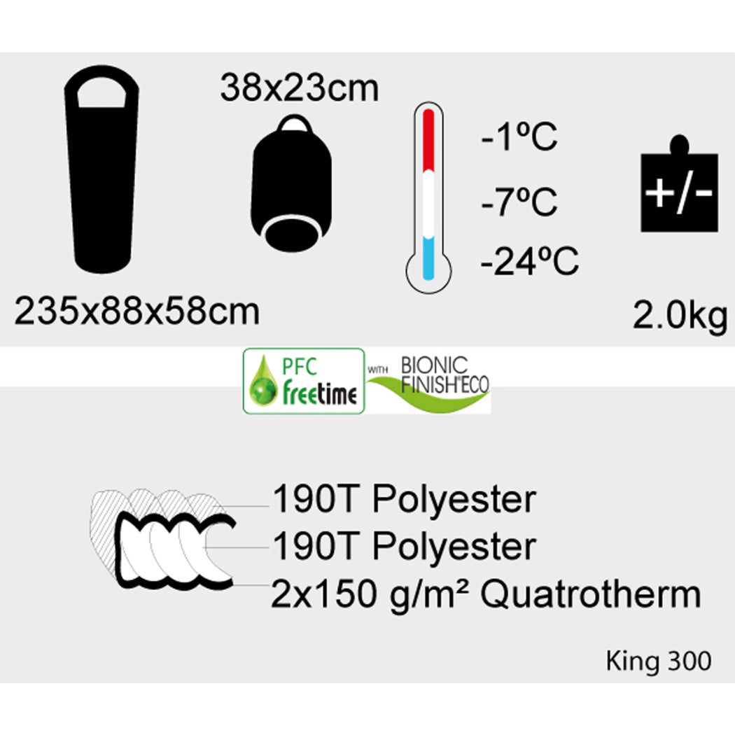 King 300 – XL winter sleeping bag